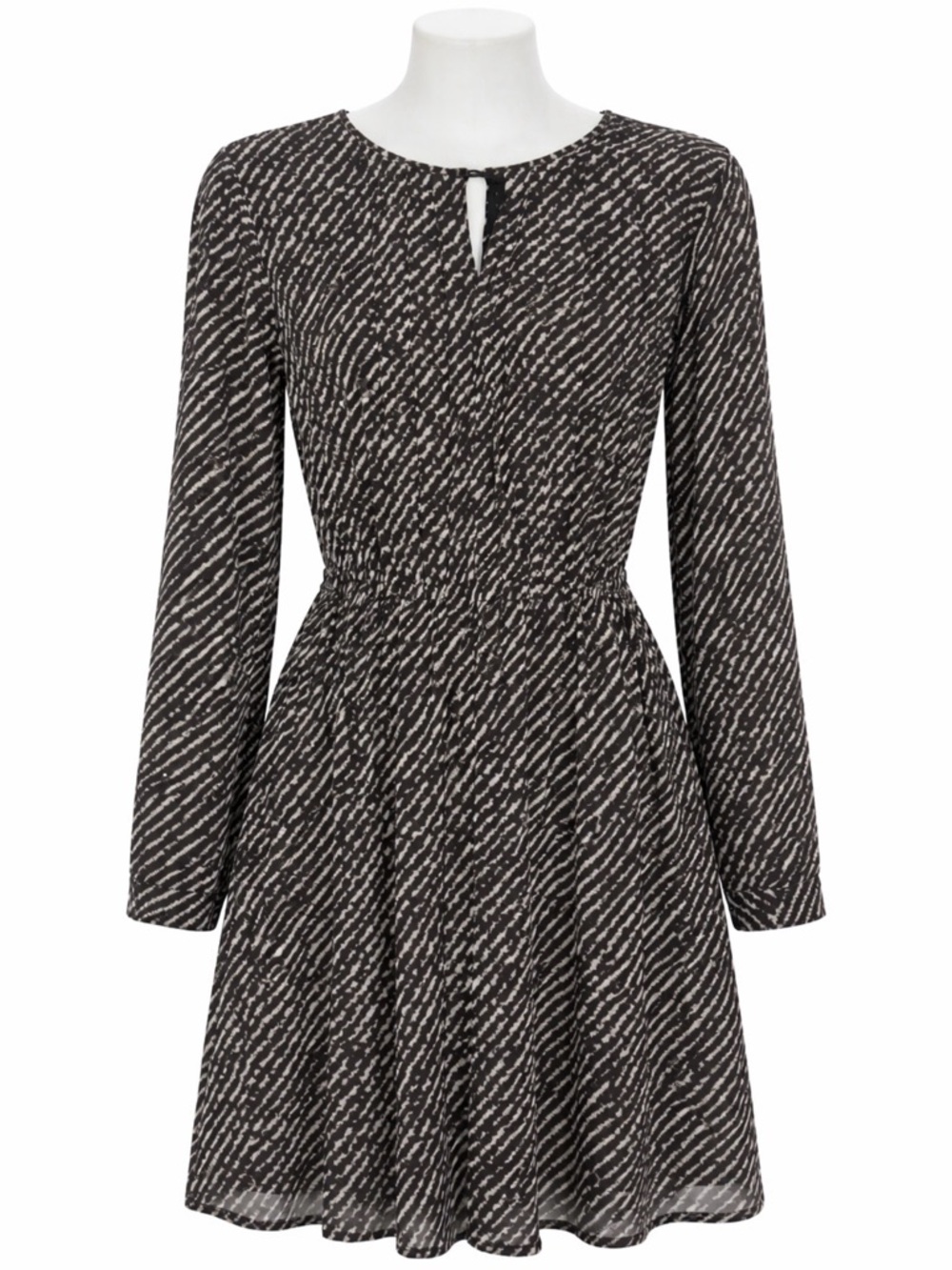 Michael Kors Fit & Flare Dress XL Black White Work Office Cocktail